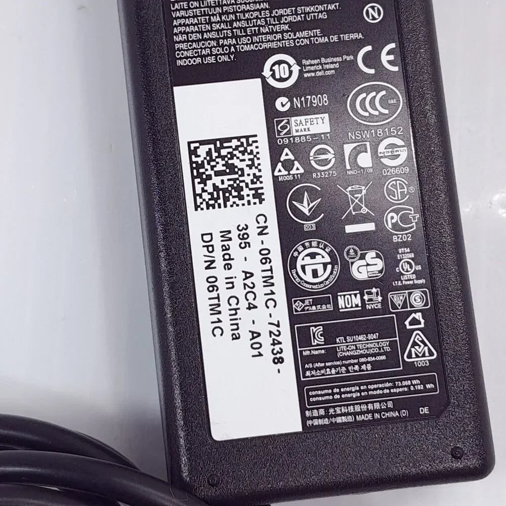 Dell la65ns2-01 AC Adapter 19.5V 3.34A Laptop Charger power cord Genuine oem